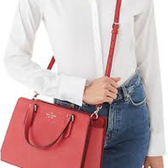 kate spade Handbags - Kate Spade Laurel Way Reese crossbody or handle satchel in fabulous Red.